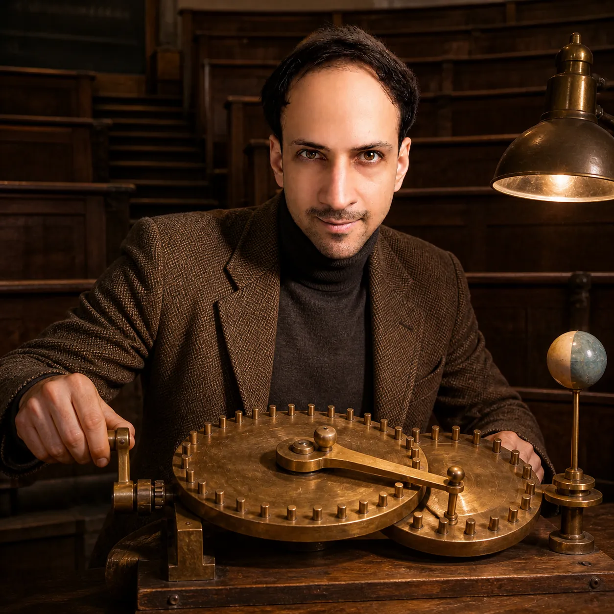 The Moon's Pace in Brass — AI Portrait Prompt