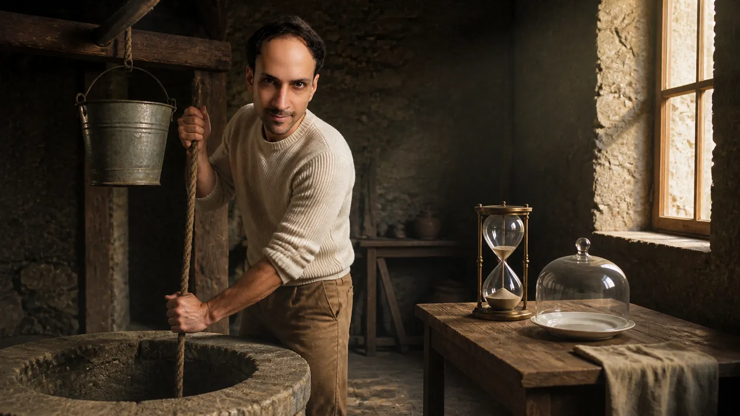 Not Yet: Stone Well-House — AI Portrait Prompt