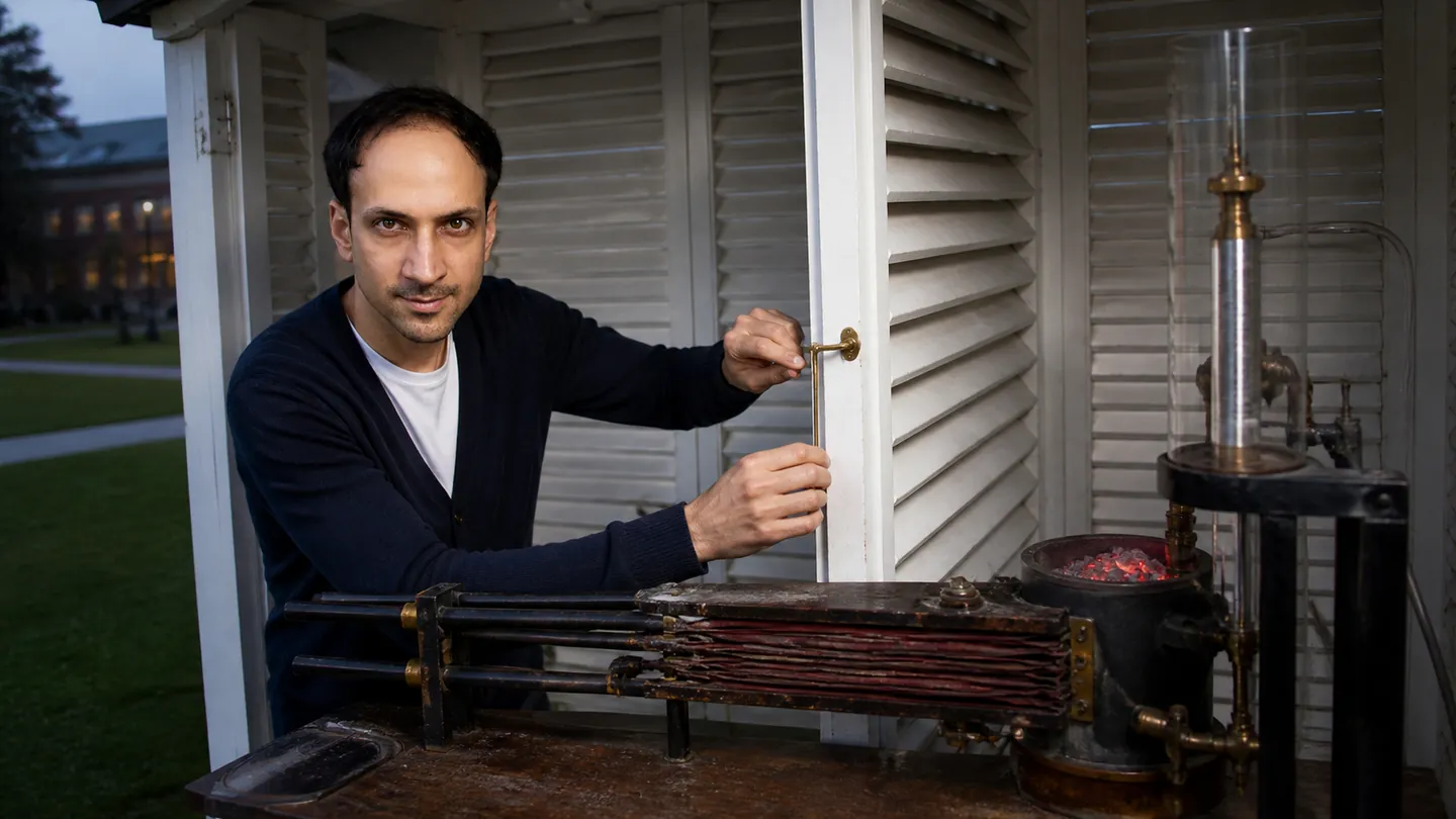 Mechanics of Calm: Louvered Instrument Shelter — AI Portrait Prompt