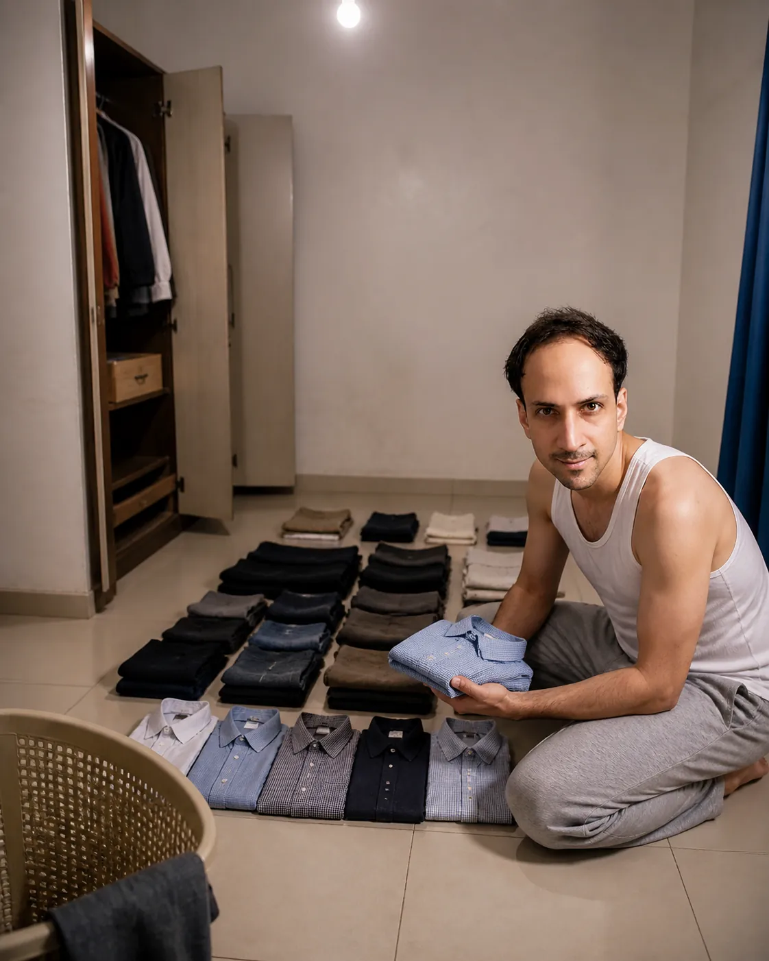 At Three: Bedroom Floor — AI Portrait Prompt