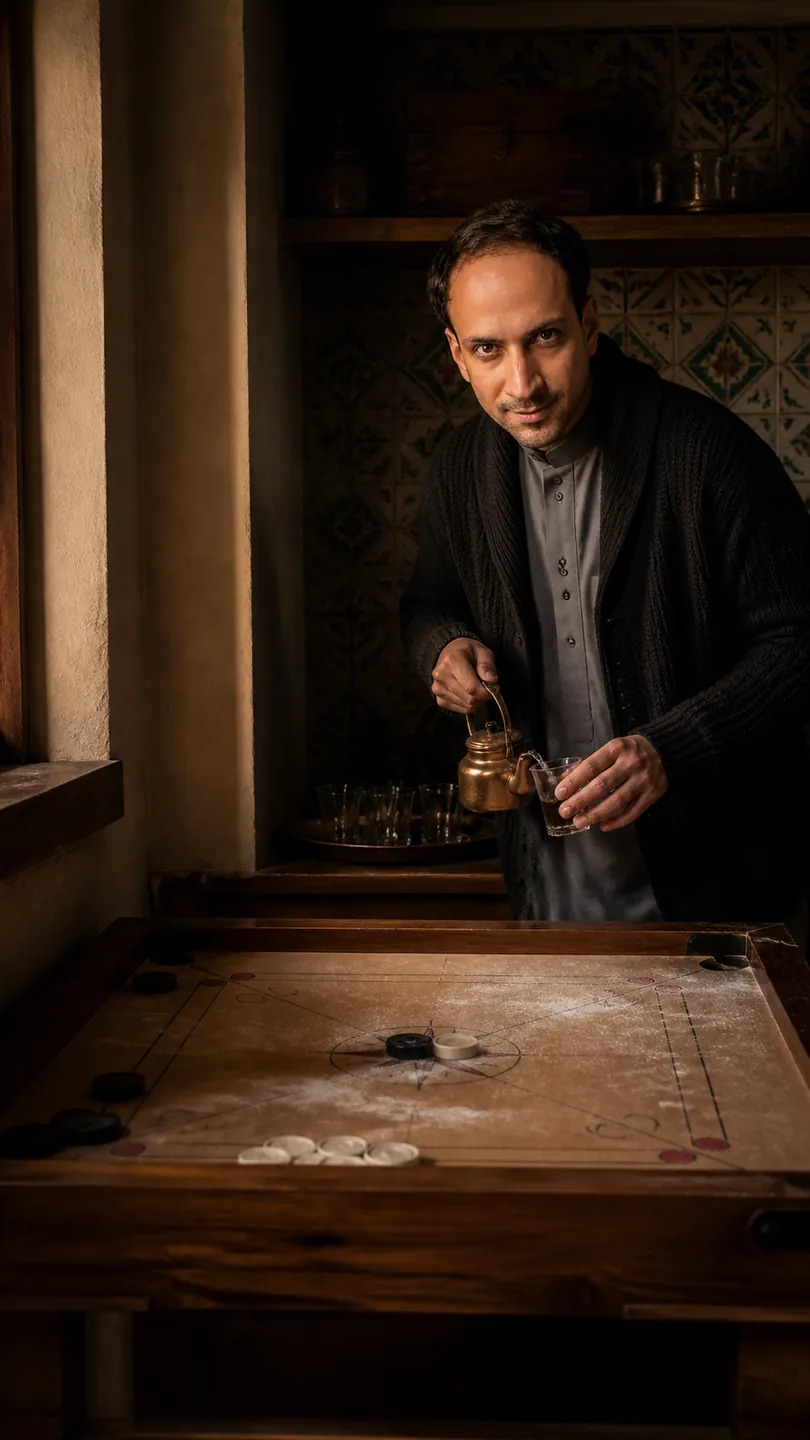 Hand Speed: Tiled Tea Alcove Off the Kitchen — AI Portrait Prompt