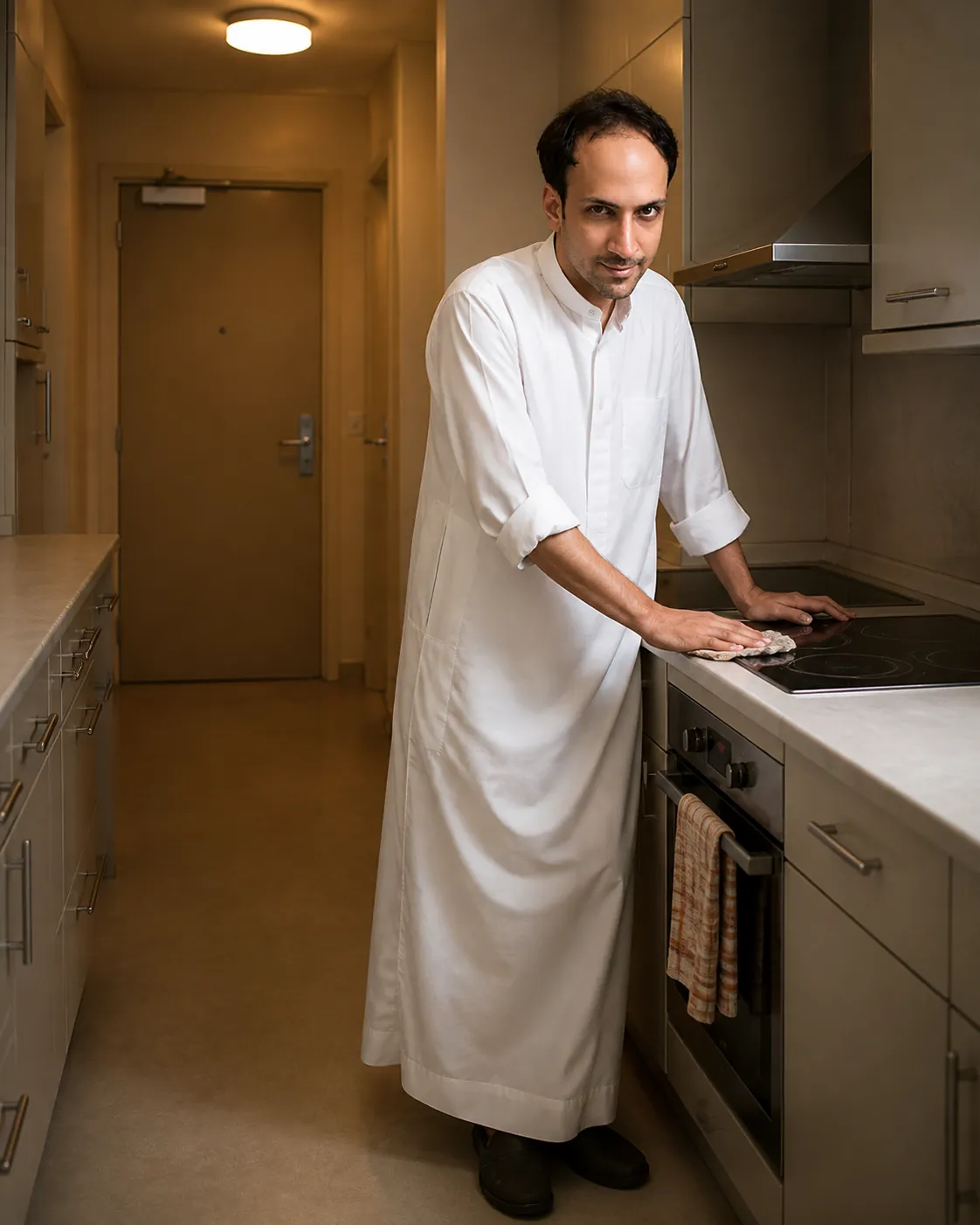 Third Return: Narrow Galley Kitchen — AI Portrait Prompt