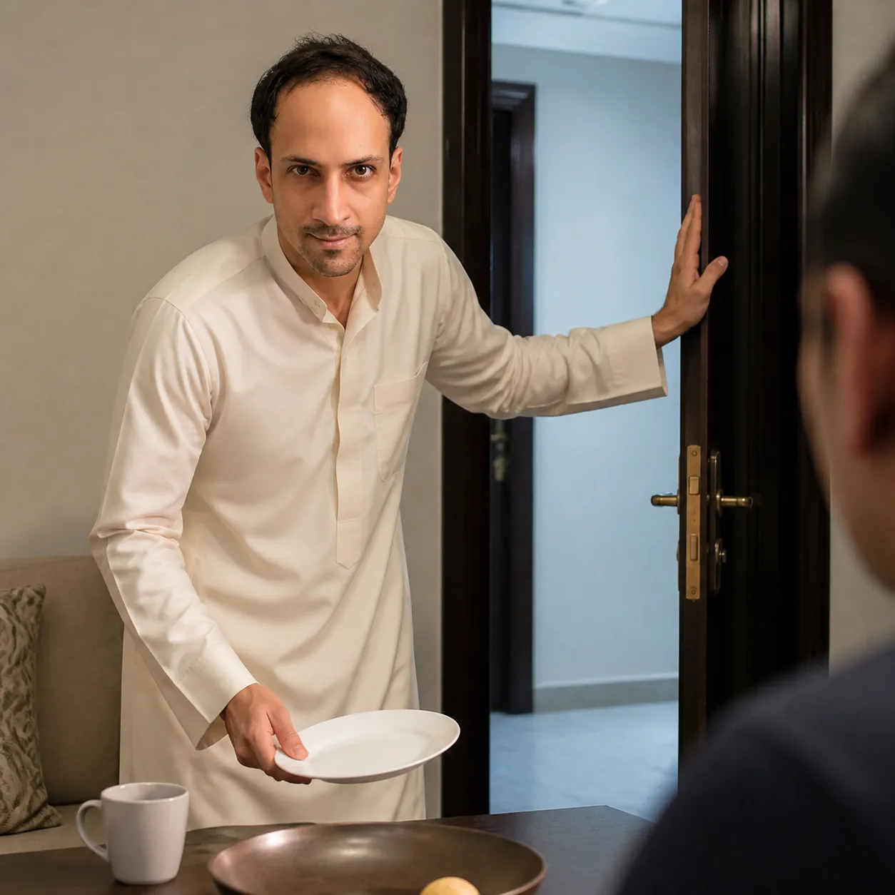 Gathering the Empty Plate — AI Portrait Prompt