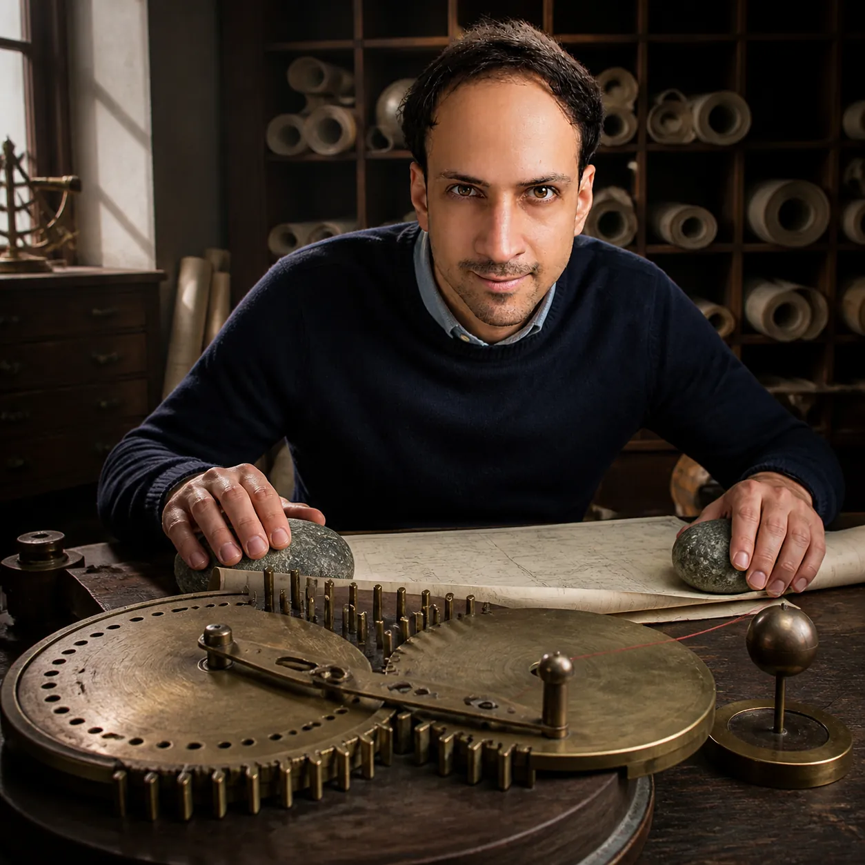 Ancient Gears, Moving Moon — AI Portrait Prompt