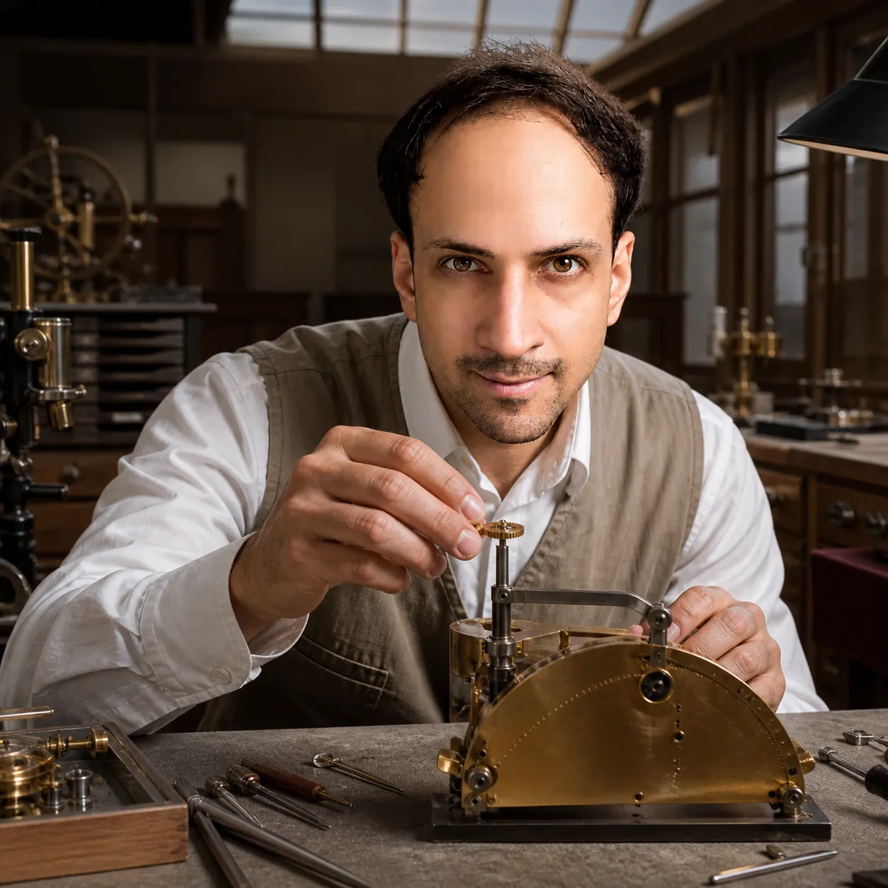 The Brass Cam's Curve — AI Portrait Prompt