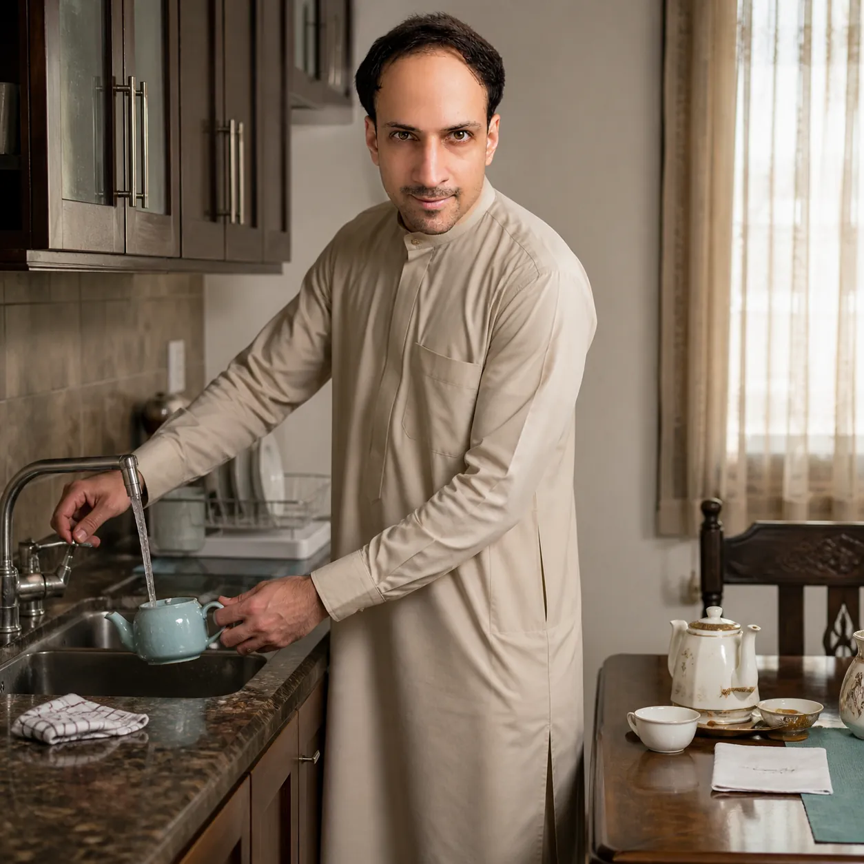Tea Things Already Set Out — AI Portrait Prompt