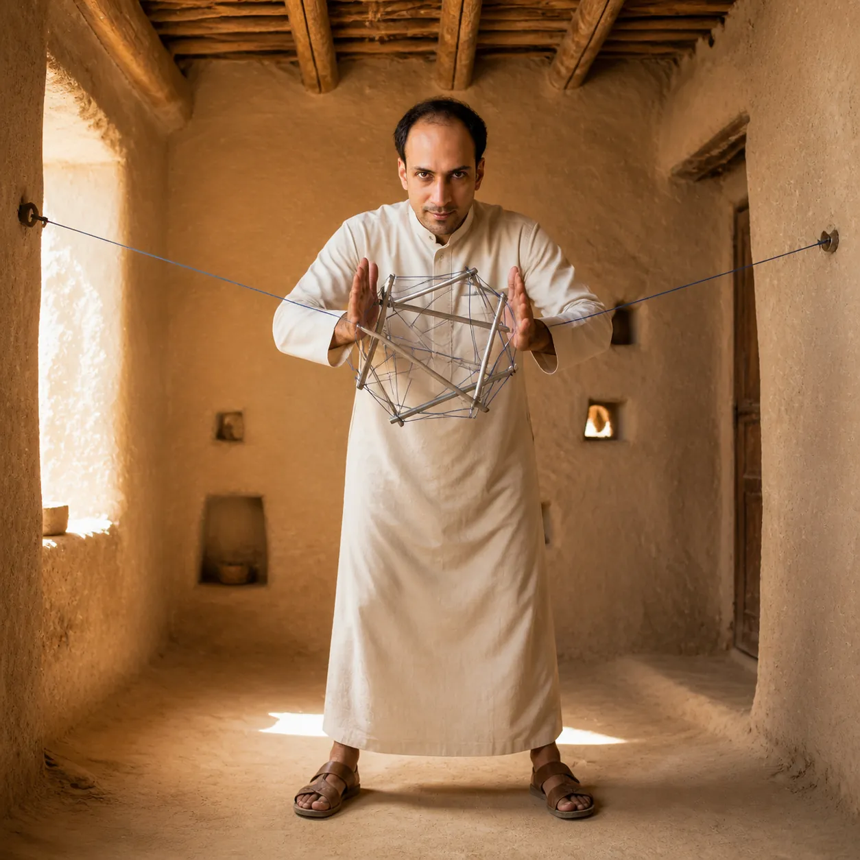 Tensegrity in a Diriyah Room — AI Portrait Prompt