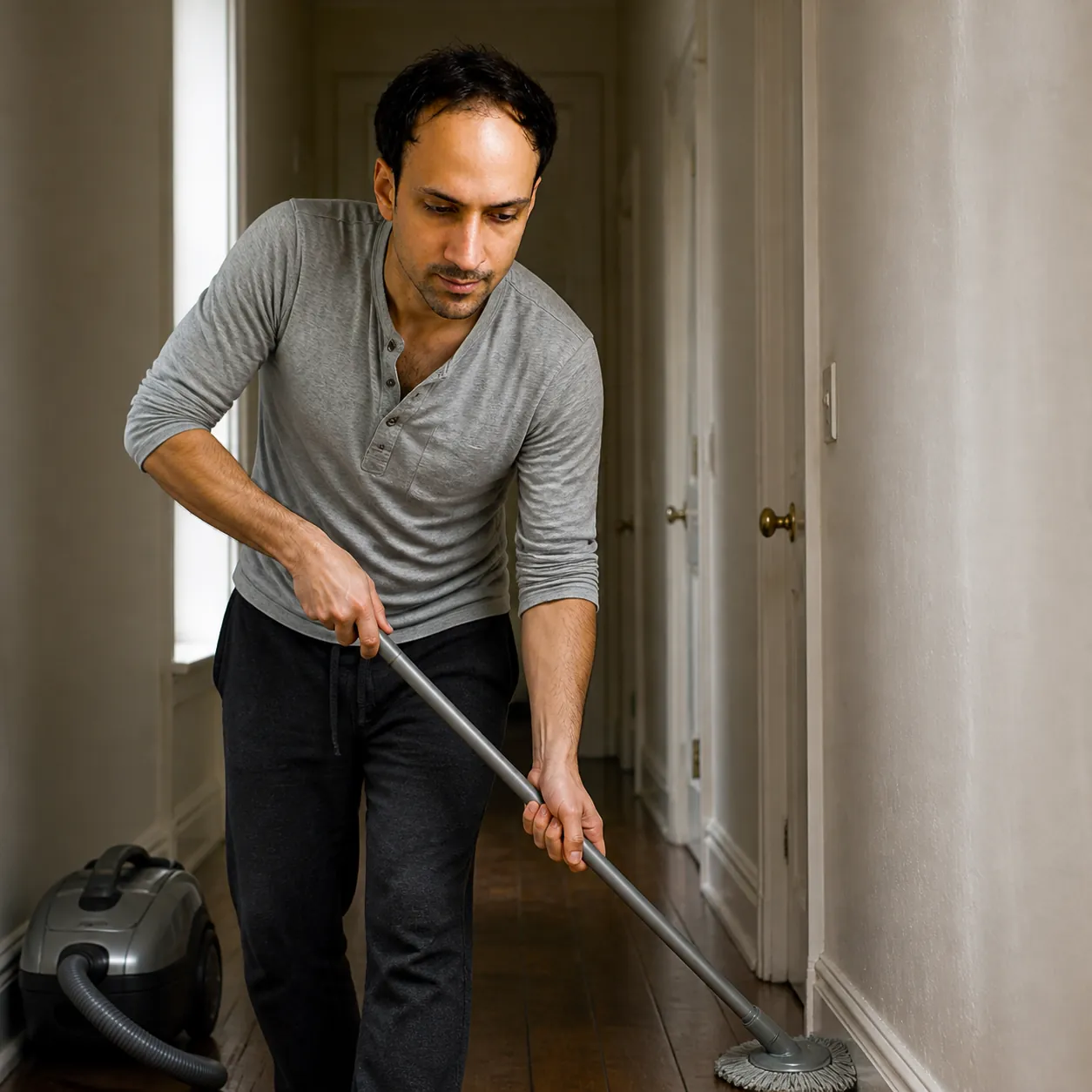 Mopping the Long Corridor — AI Portrait Prompt