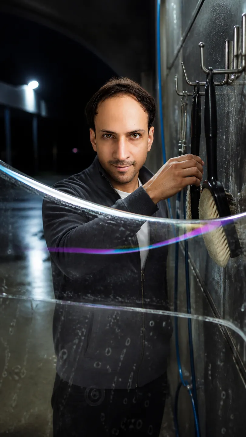 The Thin Answer: Self-Service Car-Wash Bay — AI Portrait Prompt