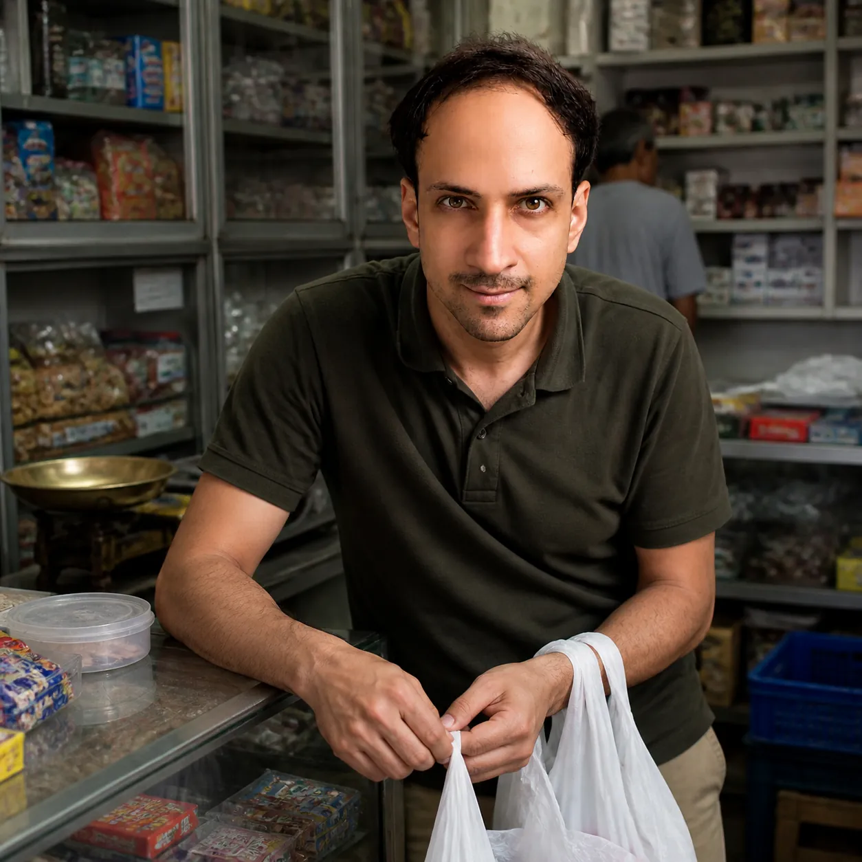 Two Bags Over One Wrist — AI Portrait Prompt