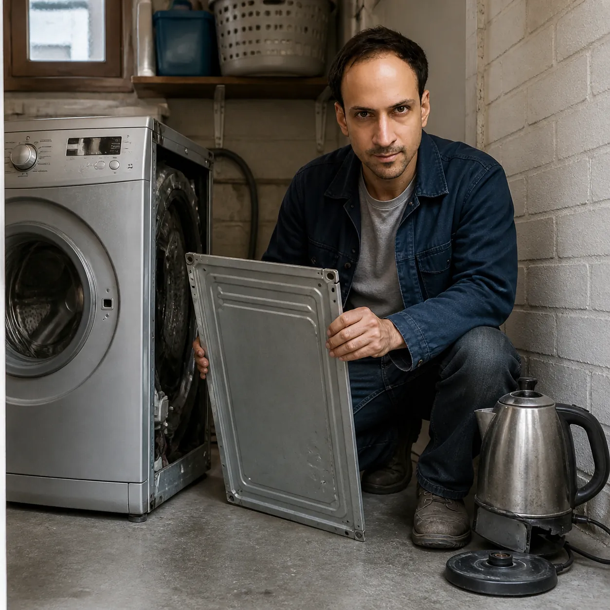 The Unplugged Washing Machine — AI Portrait Prompt