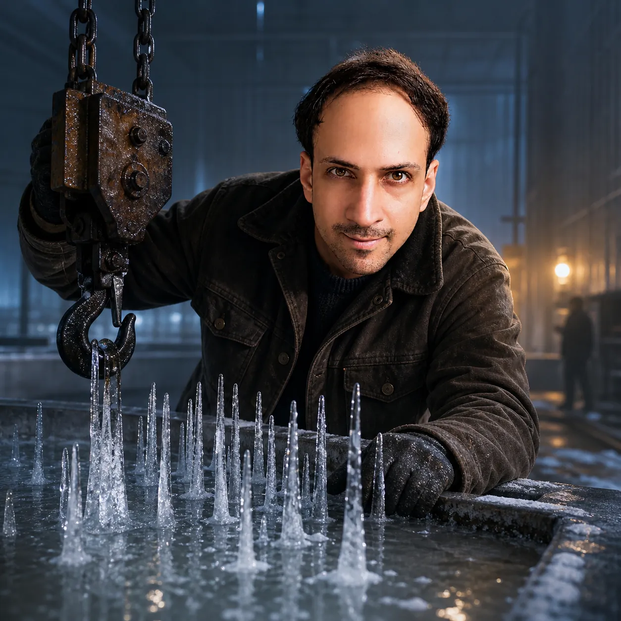Ice Spikes in the Brine Hall — AI Portrait Prompt