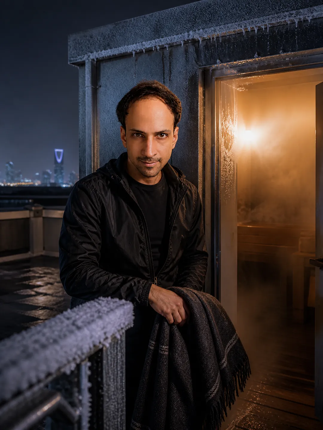The Warm Reply: Bare Rooftop — AI Portrait Prompt