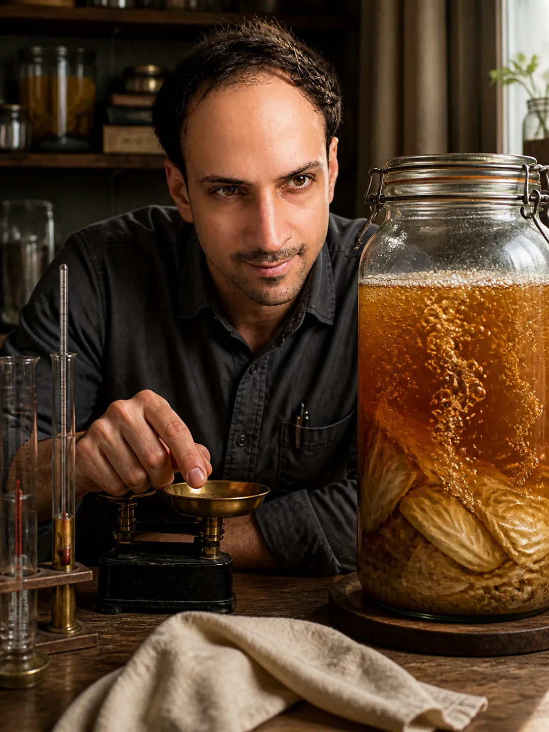 Time as Ingredient: Small Home-Lab Bench — AI Portrait Prompt