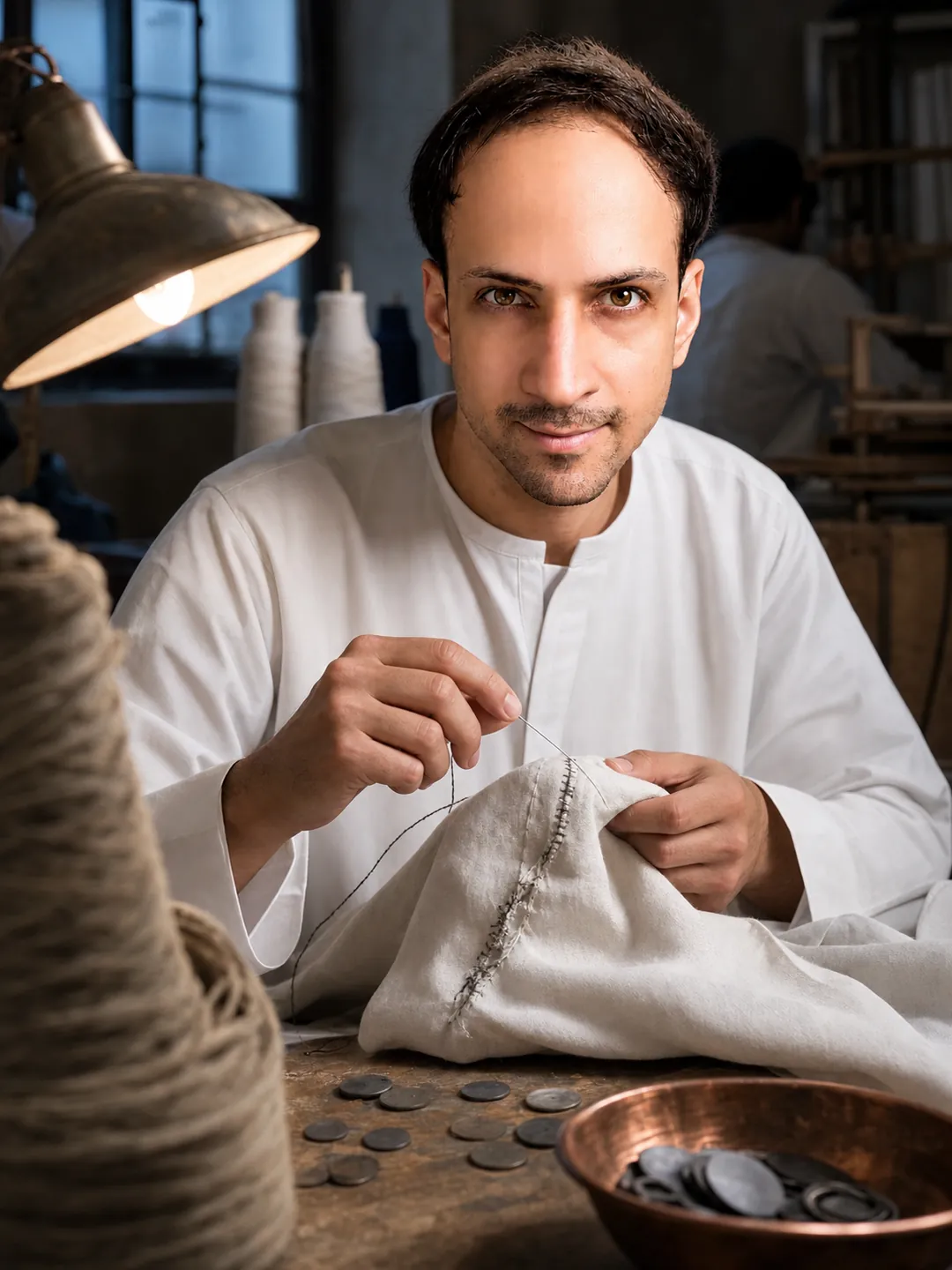 Novelty Without Nourishment: Textile Atelier — AI Portrait Prompt