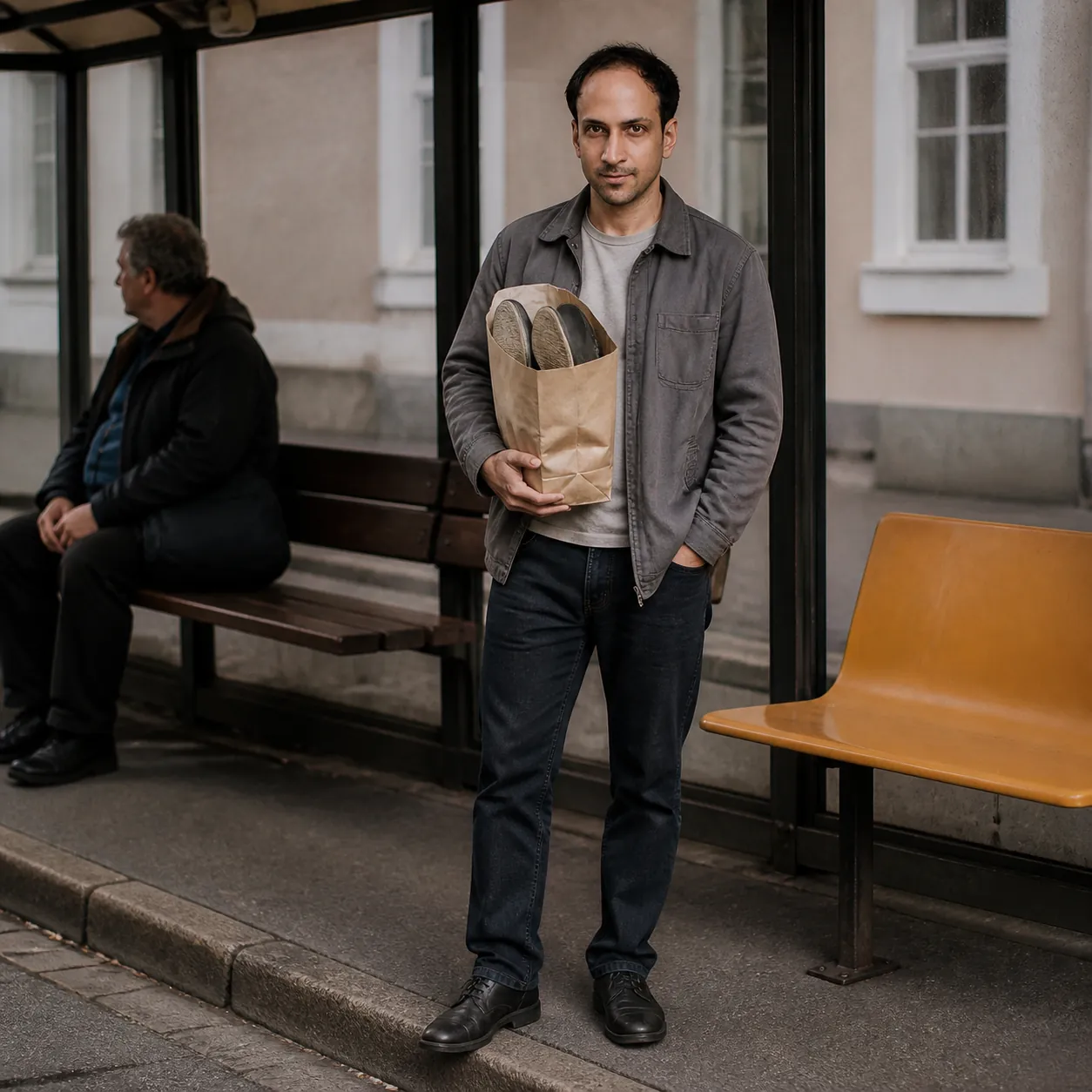 Waiting at the Bus Stop — AI Portrait Prompt