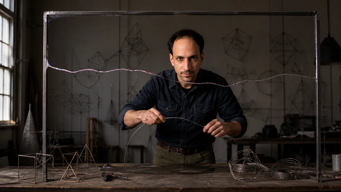 Lawful Color: Wire Artist's Studio — AI Portrait Prompt