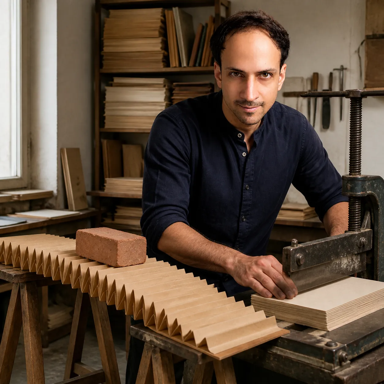 A Paper Bridge Under a Brick — AI Portrait Prompt