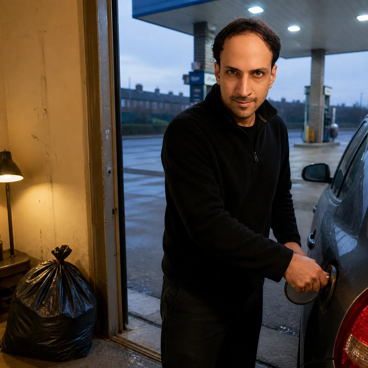 Fuel Cap Before Dawn — AI Portrait Prompt