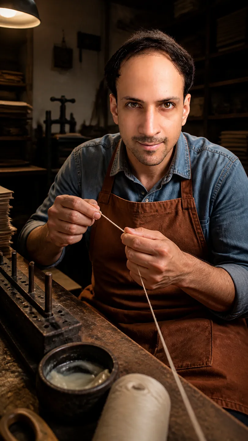 Practice Laid Down: Small Bookbindery — AI Portrait Prompt