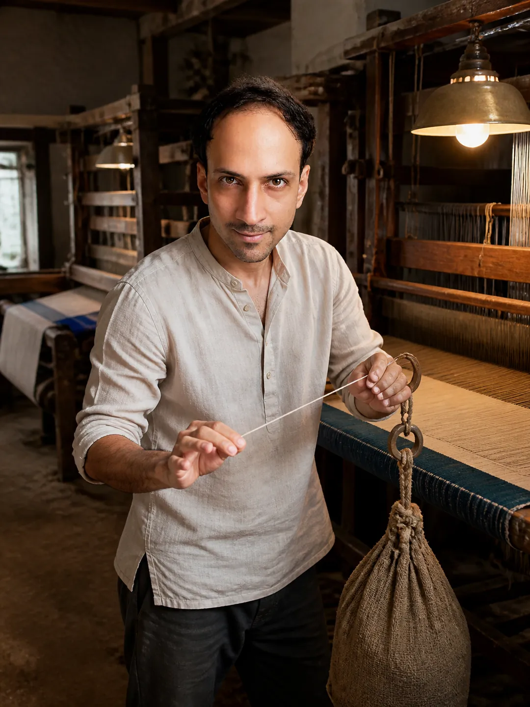 The New Route: Daylight Weaving Shed — AI Portrait Prompt