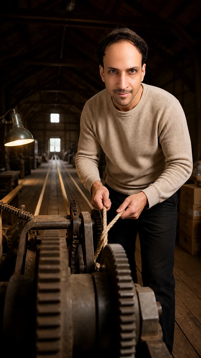 Forward Only: Long Rope-Walk Shed — AI Portrait Prompt