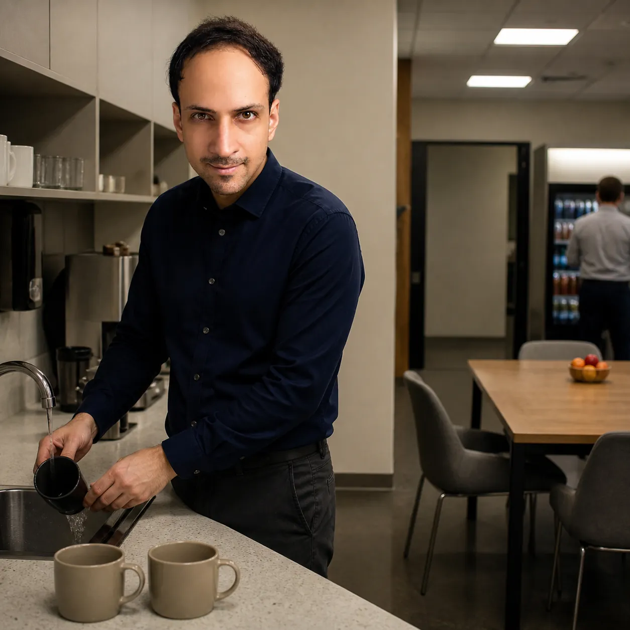 Two Clean Mugs Side by Side — AI Portrait Prompt