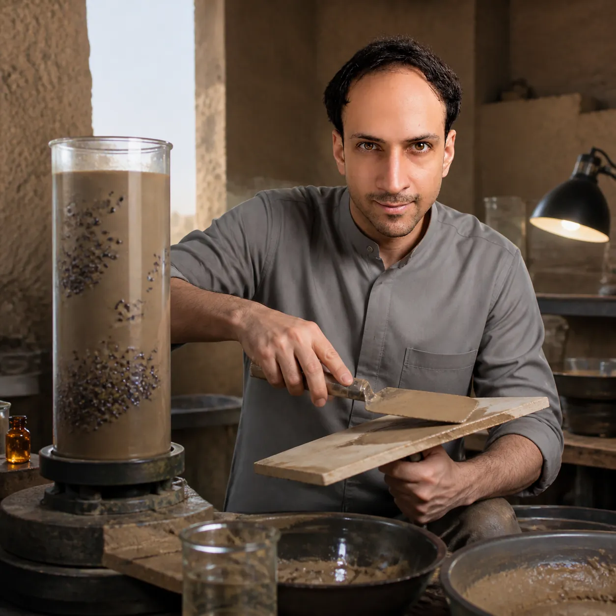 Suspended Shot in Diriyah Mud — AI Portrait Prompt