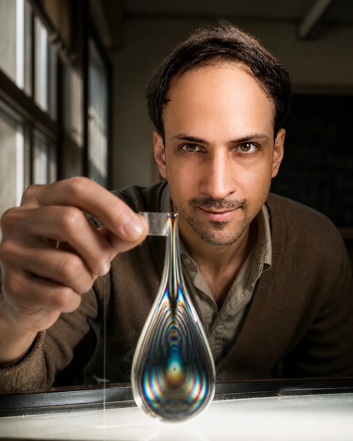 Frozen Effort: Empty Classroom Window Bay — AI Portrait Prompt