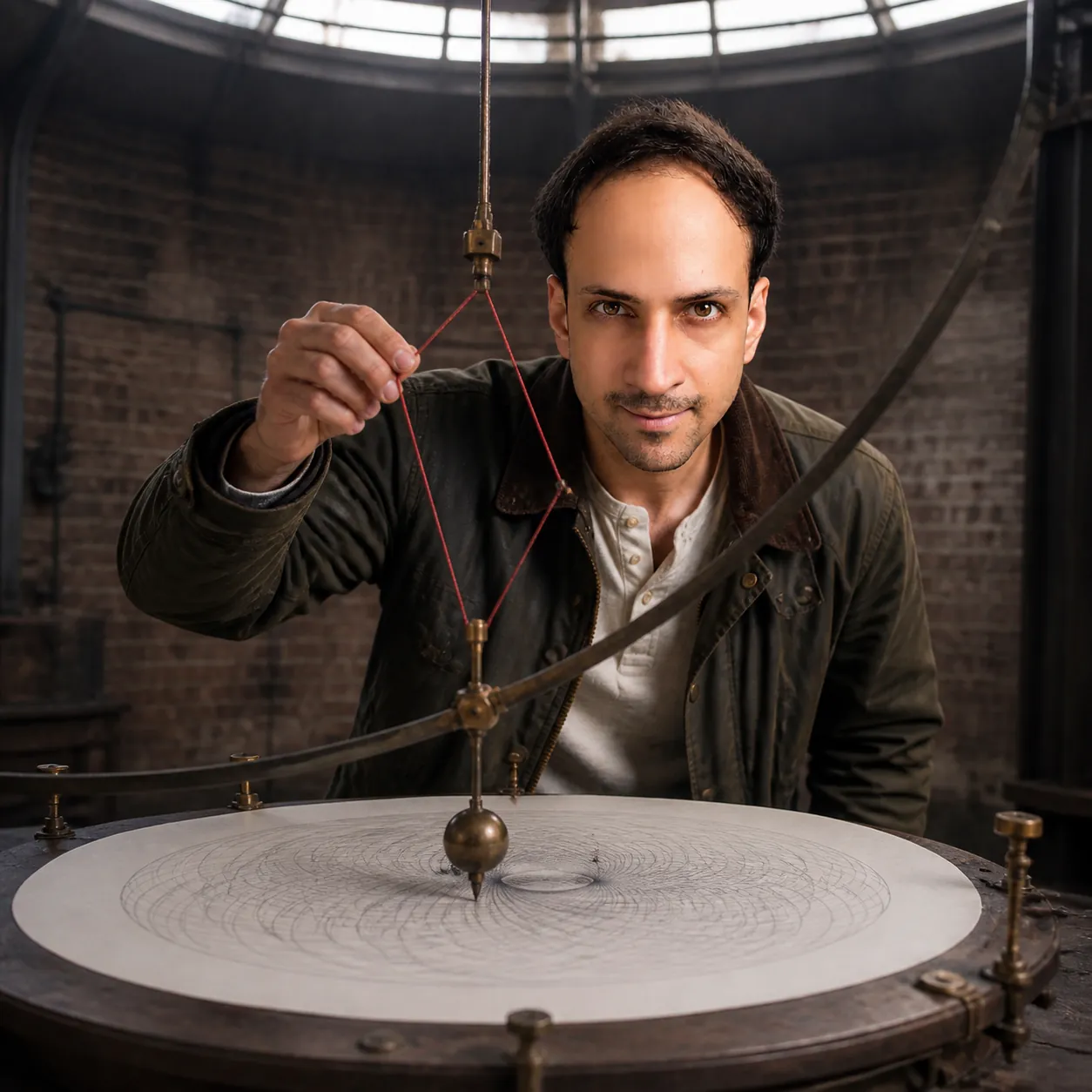 Lissajous in the Water Tower — AI Portrait Prompt