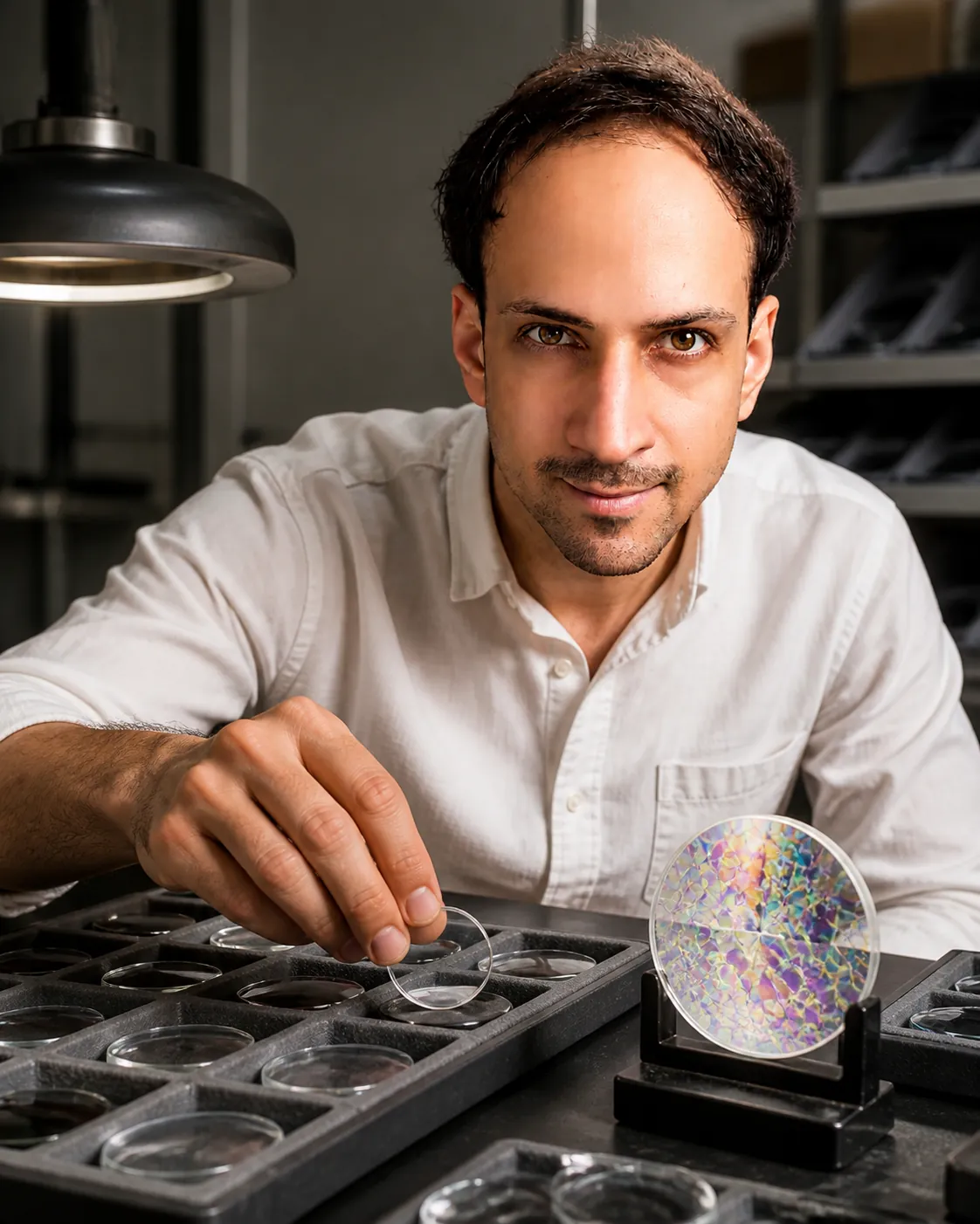The Colored Truth: Optician's Backroom — AI Portrait Prompt