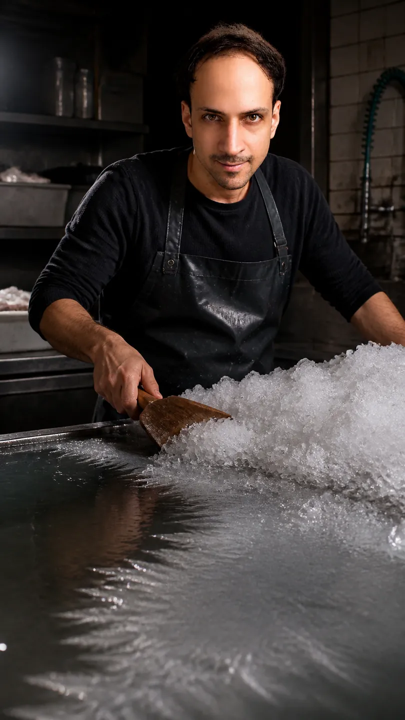 Supercooled Water in the Fish Market Counter — AI Portrait Prompt