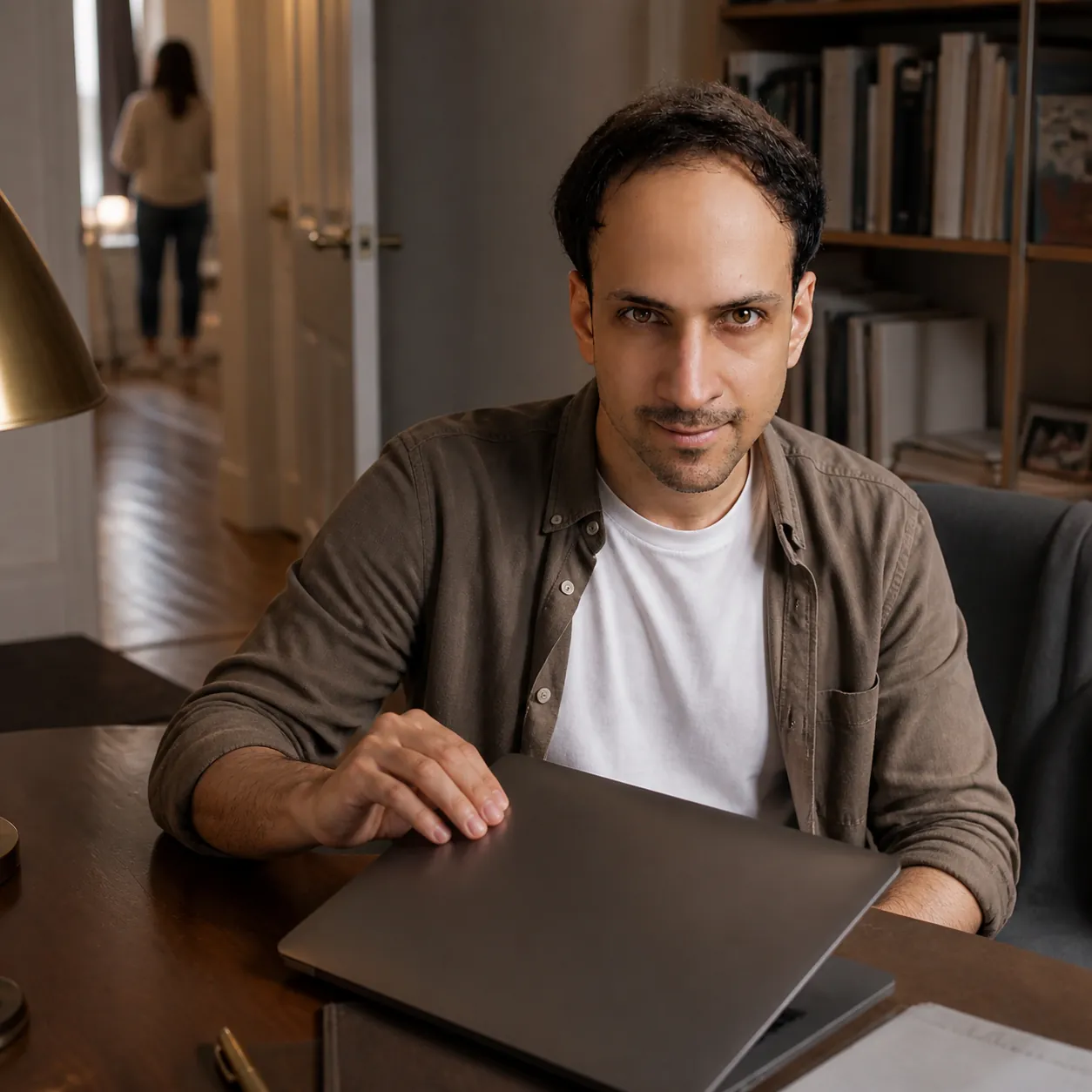 After the Laptop Closes — AI Portrait Prompt
