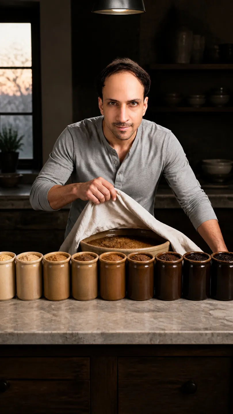 The Third Cook: Stone Kitchen Bench — AI Portrait Prompt