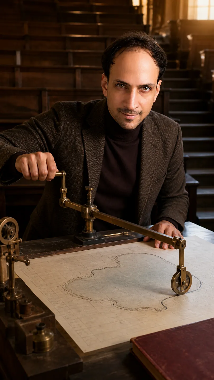 Planimeter in the Old Lecture Theatre — AI Portrait Prompt