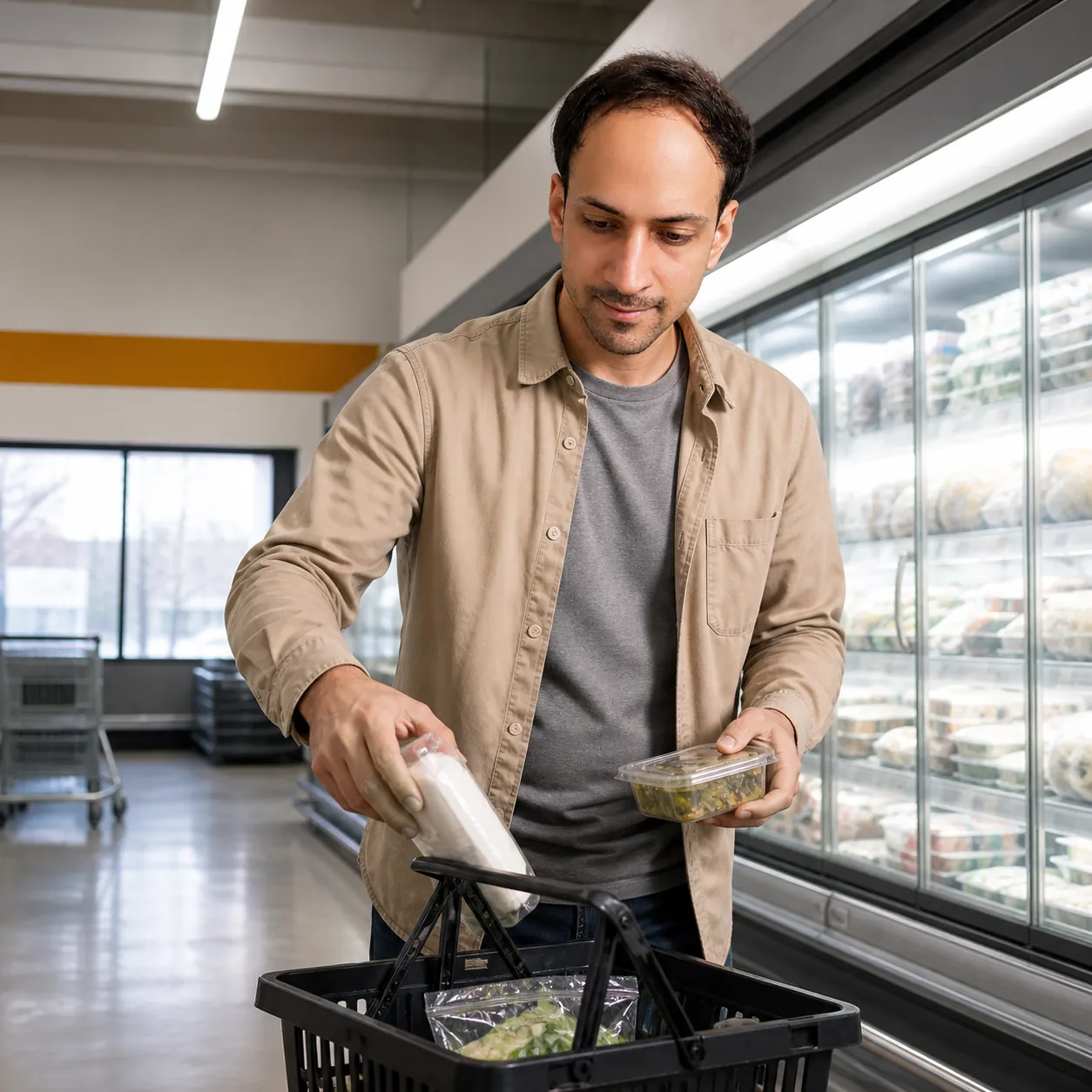 Flicker in the Chill Aisle — AI Portrait Prompt