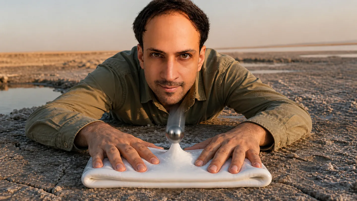 Sabkha Edge and the Steel Slug — AI Portrait Prompt