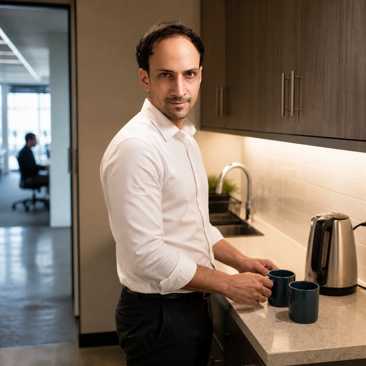 The Second Cup by the Kettle — AI Portrait Prompt