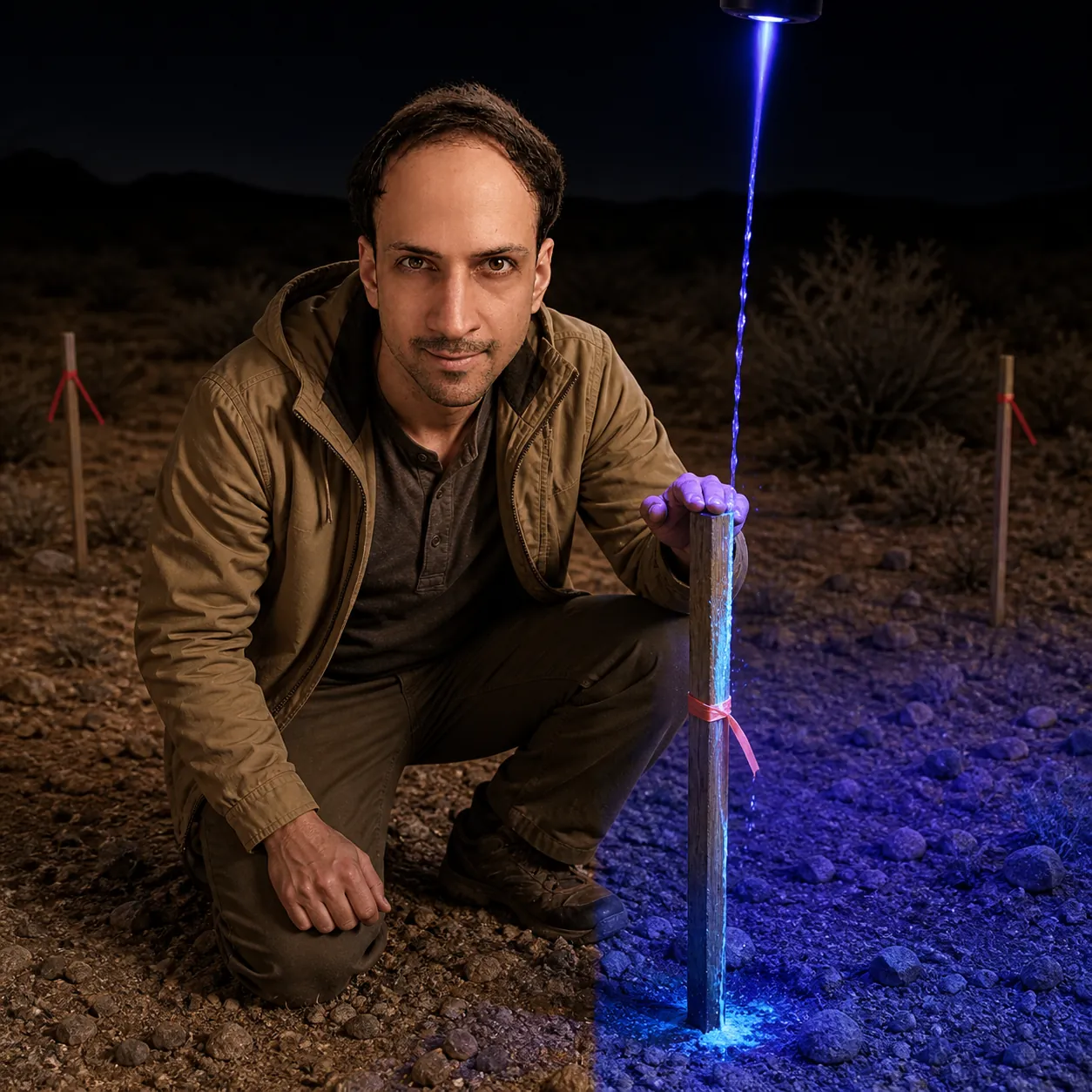 Blue Stream on the Desert Plot — AI Portrait Prompt