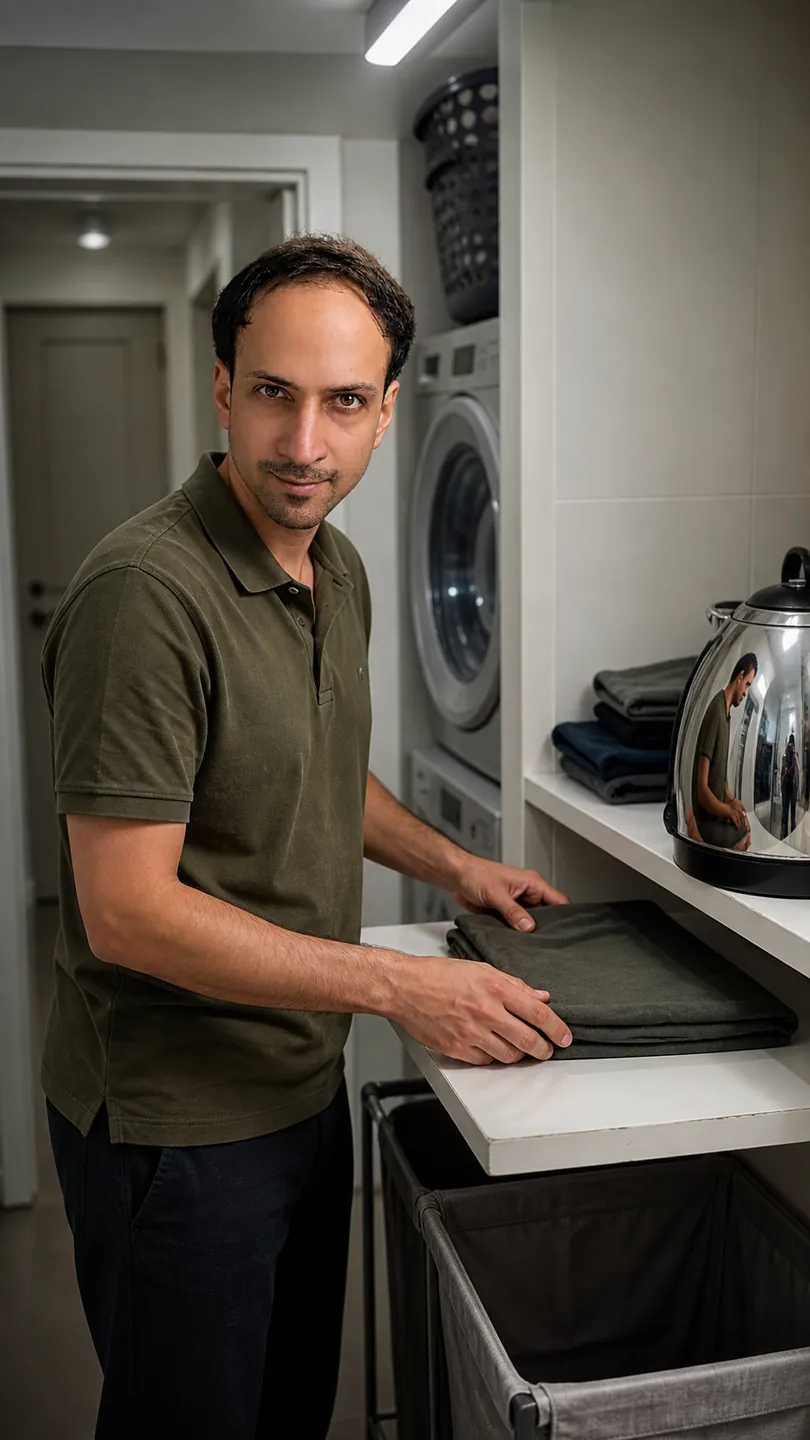 Kettle Flank in the Laundry Nook — AI Portrait Prompt