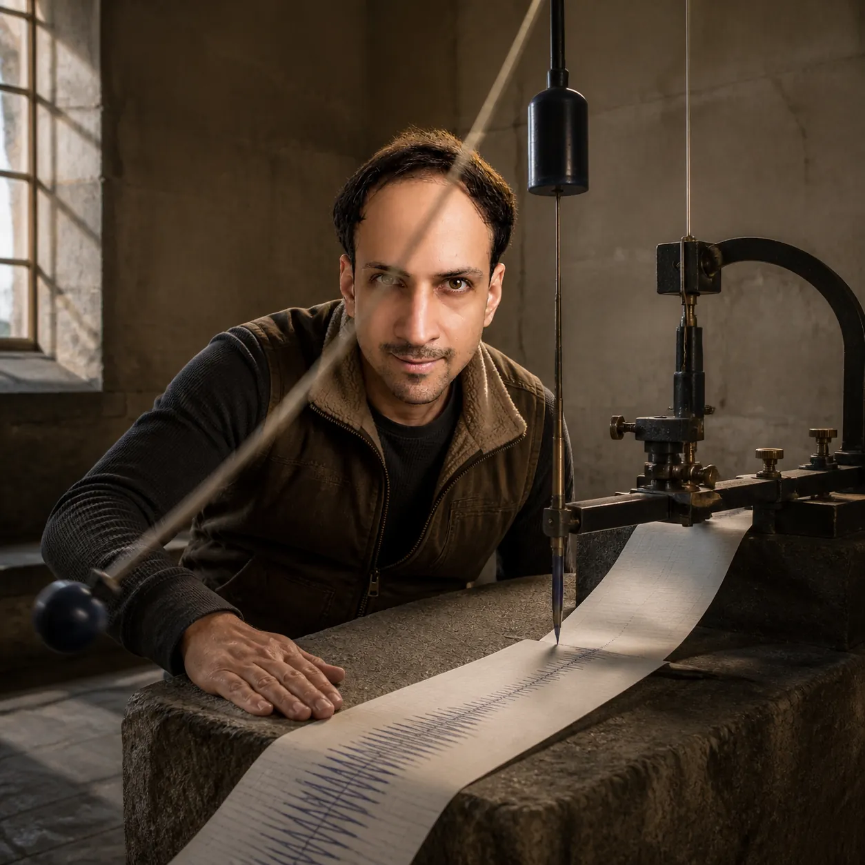 Seismograph of Gravity — AI Portrait Prompt
