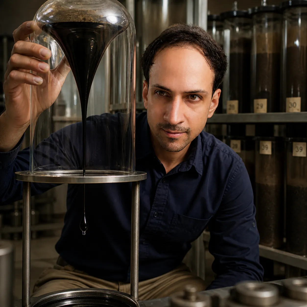 The Decade-Long Pitch Drop — AI Portrait Prompt