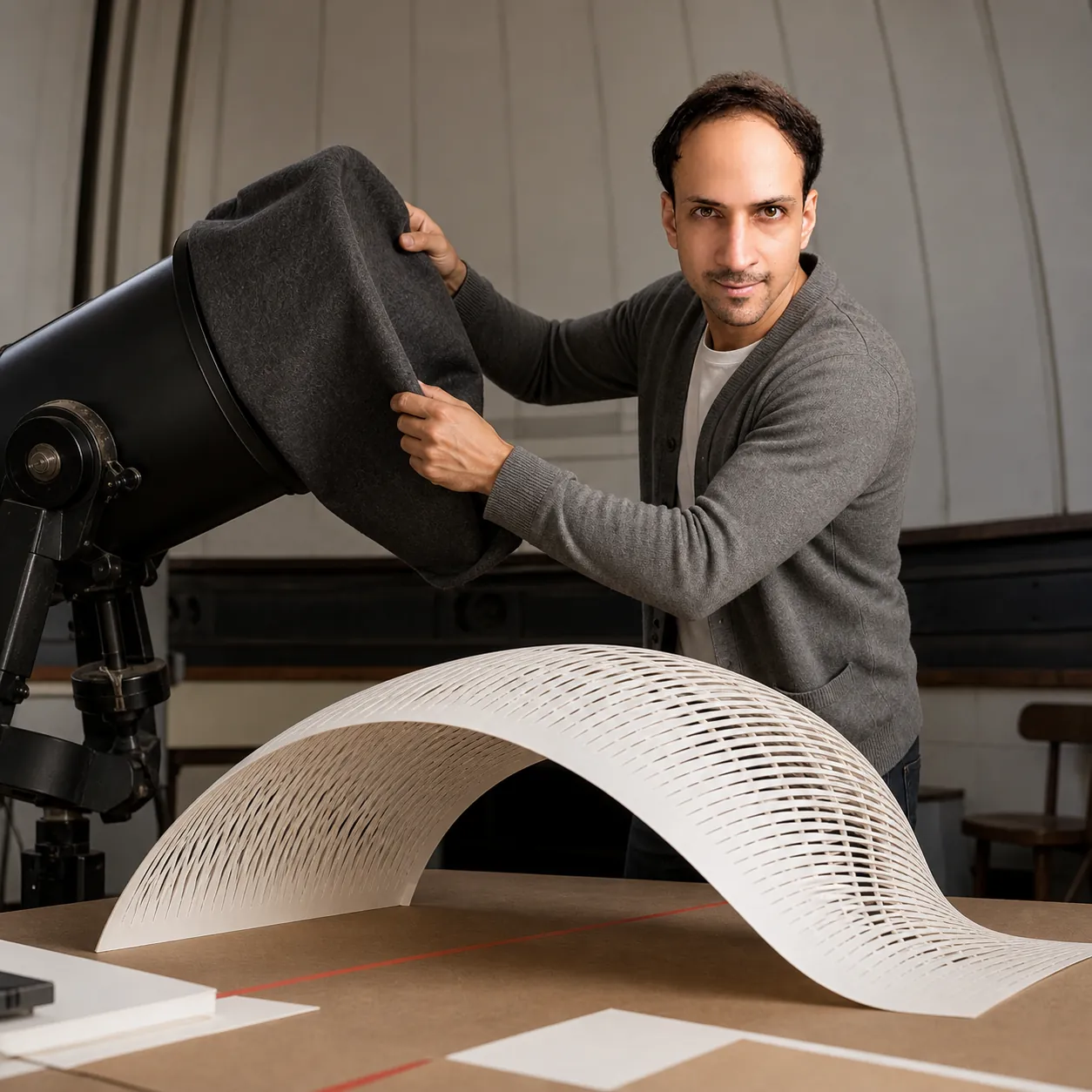 Paper Canopy in the Observatory — AI Portrait Prompt