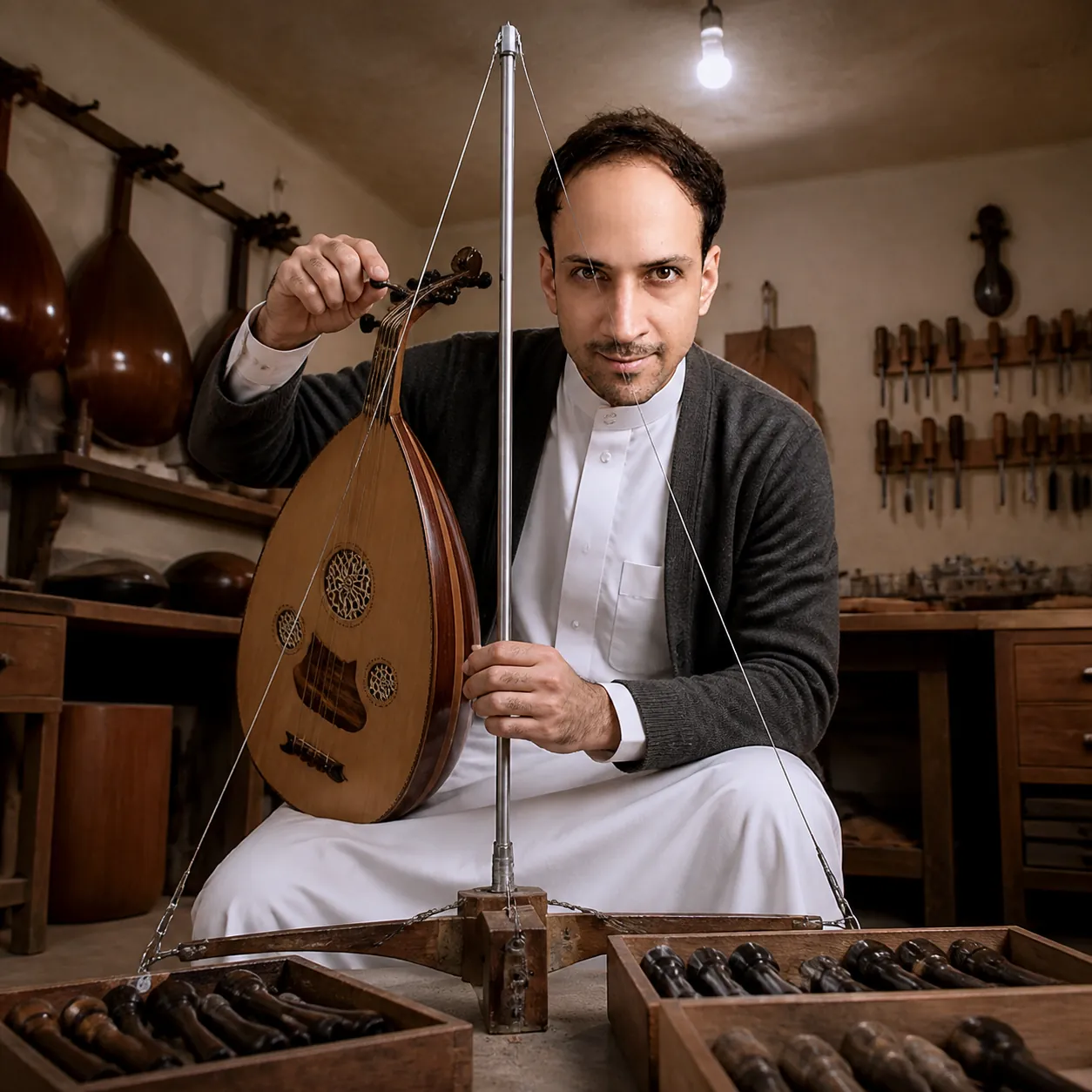 The Mast Beside the Oud Bench — AI Portrait Prompt