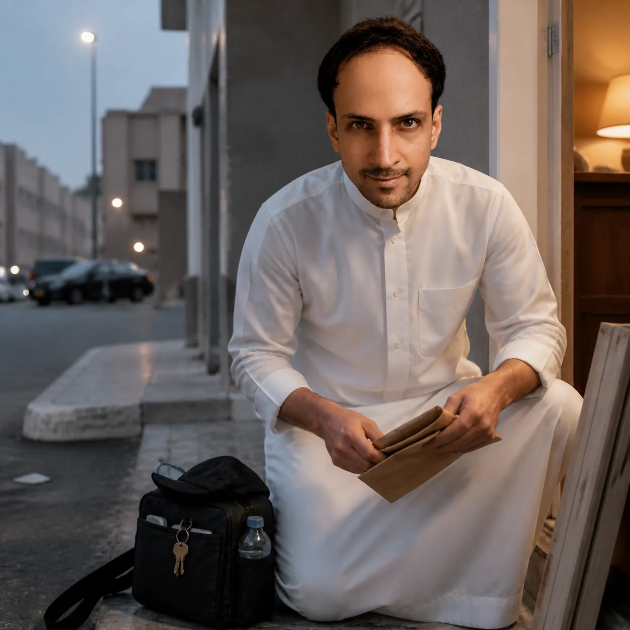 Packed for Twelve Minutes Outside — AI Portrait Prompt
