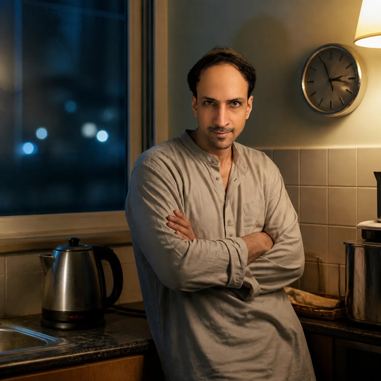 The Second Hand Holds Still — AI Portrait Prompt