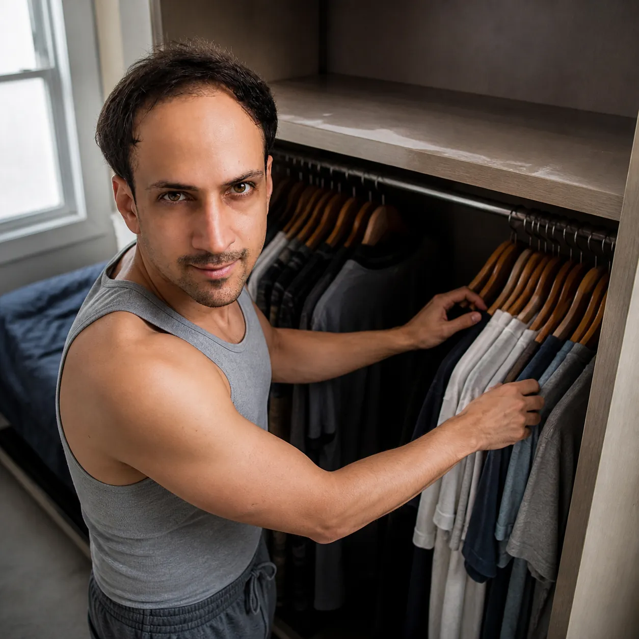 The Cleared Shelf's Dust Line — AI Portrait Prompt