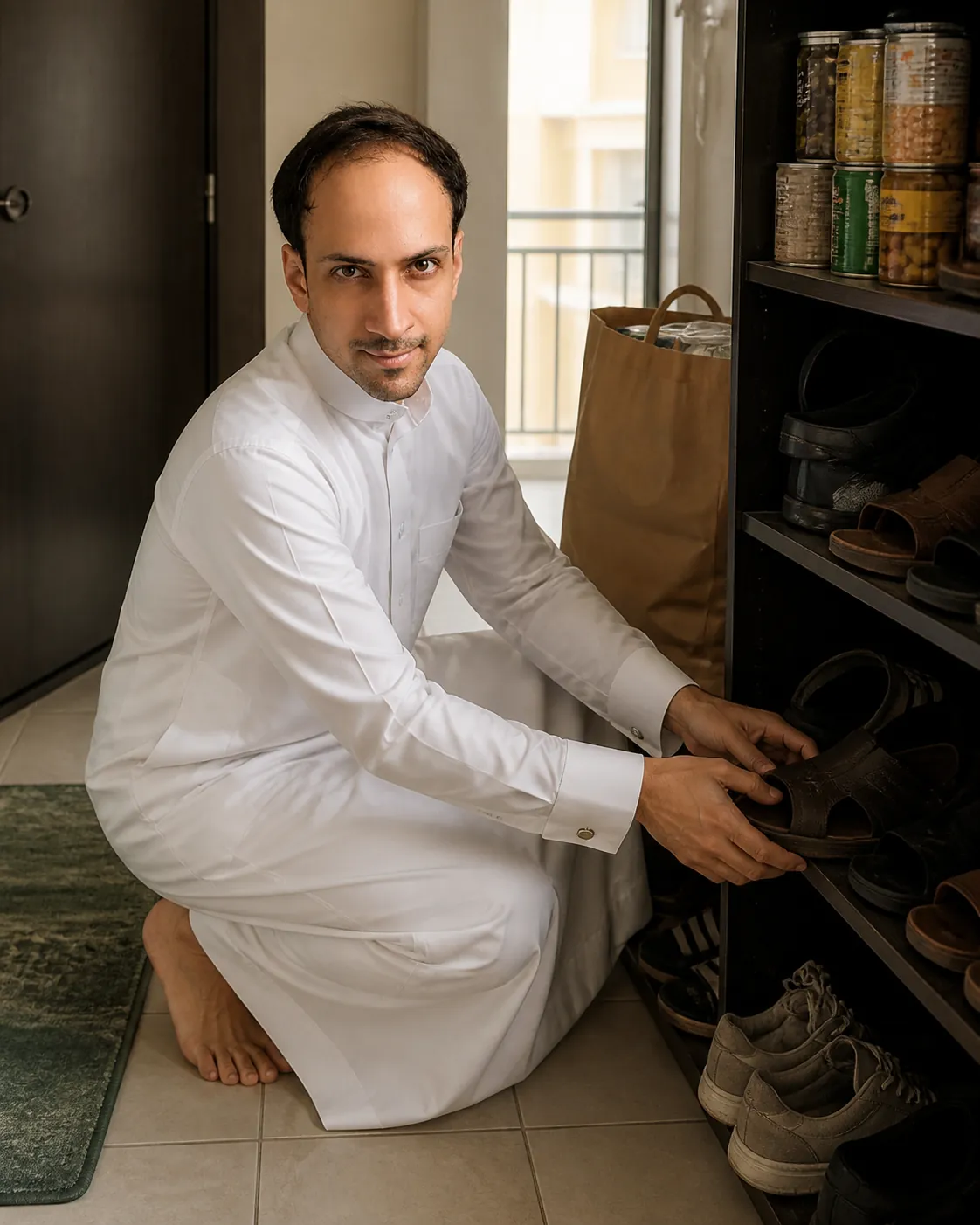 Just Right: Apartment Entry Hall — AI Portrait Prompt