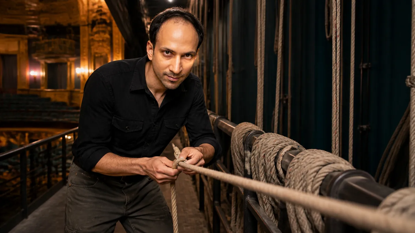 Rewired by Hand: Fly Gallery of an Old Theater — AI Portrait Prompt