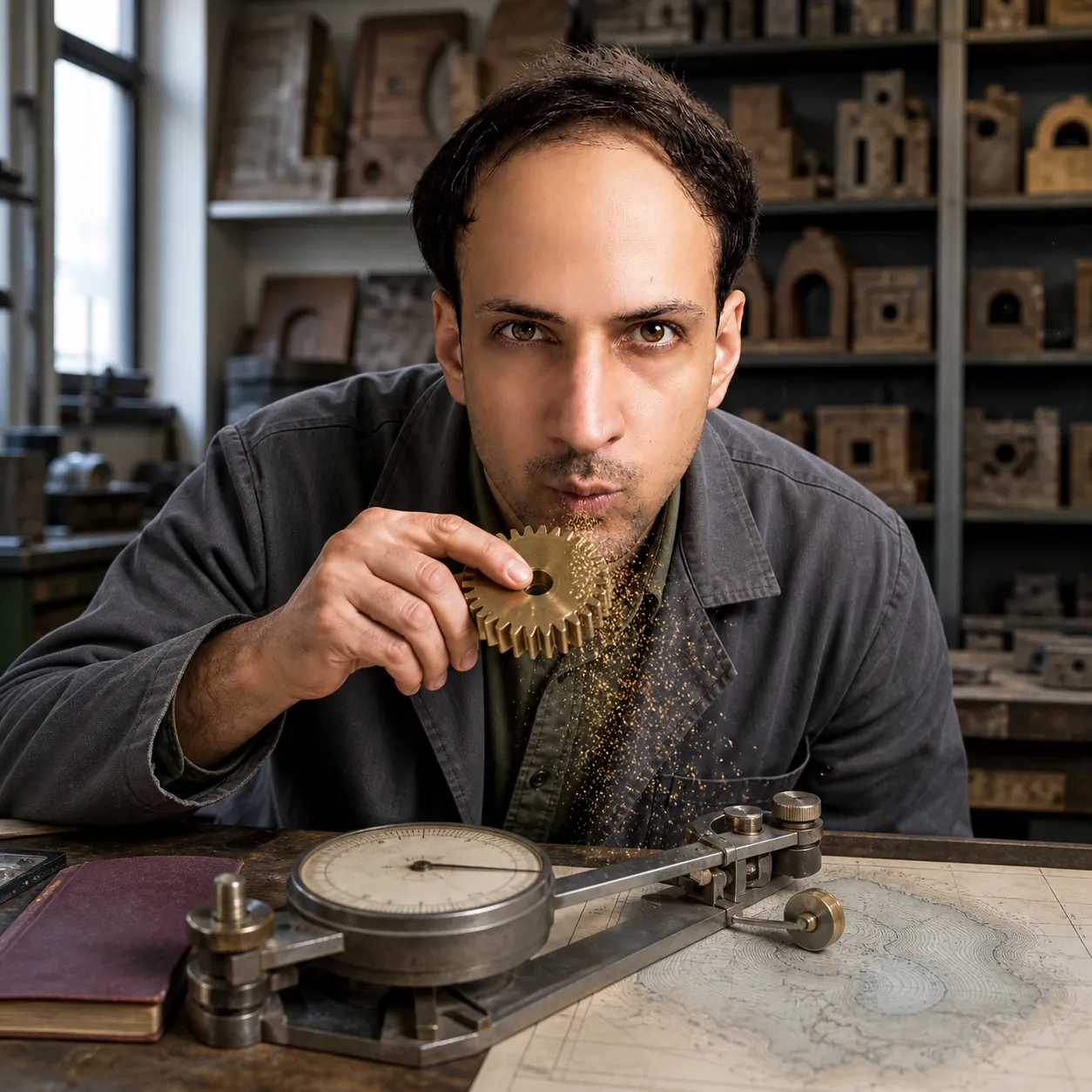 Planimeter in the Pattern Shop — AI Portrait Prompt